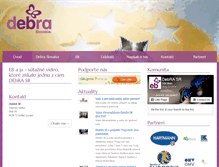 Tablet Screenshot of debra-slovakia.org